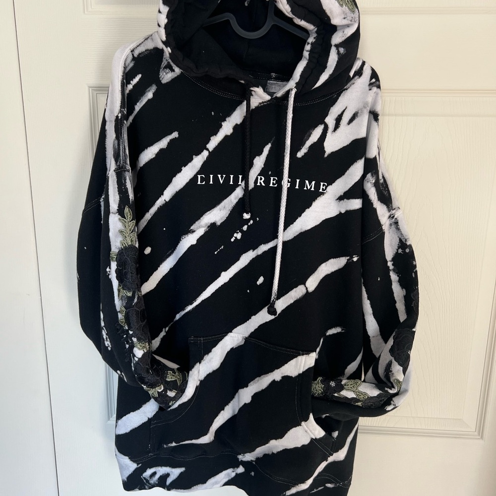 Civil Regime Black and White Hoodie